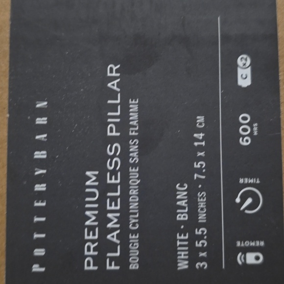 Premium Flickering Flameless Wax Pillar Candle, Retail Price, White & Ivory  - Picture 8 of 11